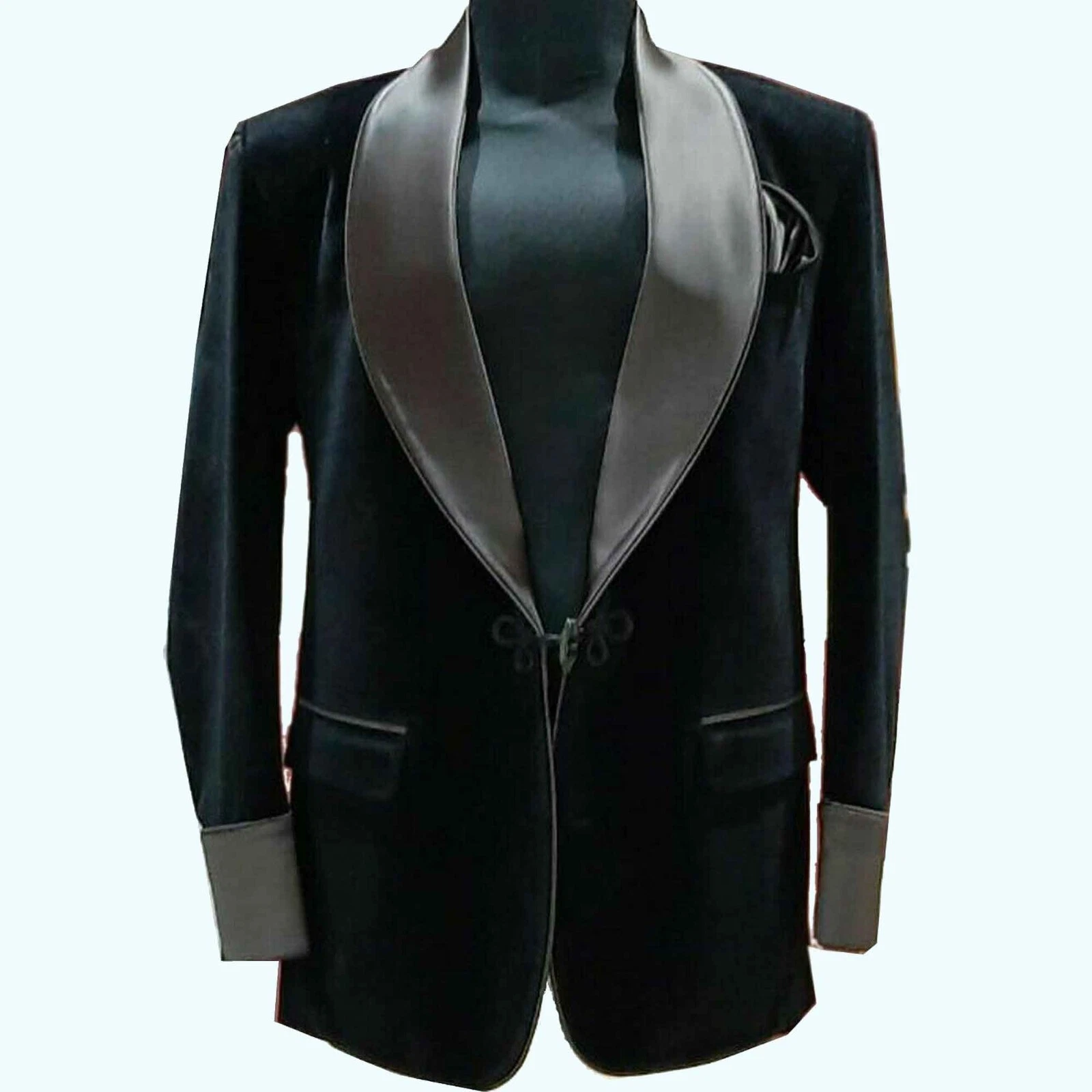 Men's Designer Black Velvet Jacket Party Wear Stylish Wedding Dinner Blazer