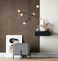 Newroom Vliestapete Braun Holzoptik Skandinavisch Lamellen Wohnzimmer Edel