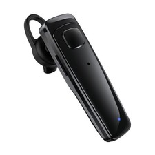 Bluetooth Headset - V5.0 Wireless Handsfree Earpiece Built-in Dual Mic Noise ...