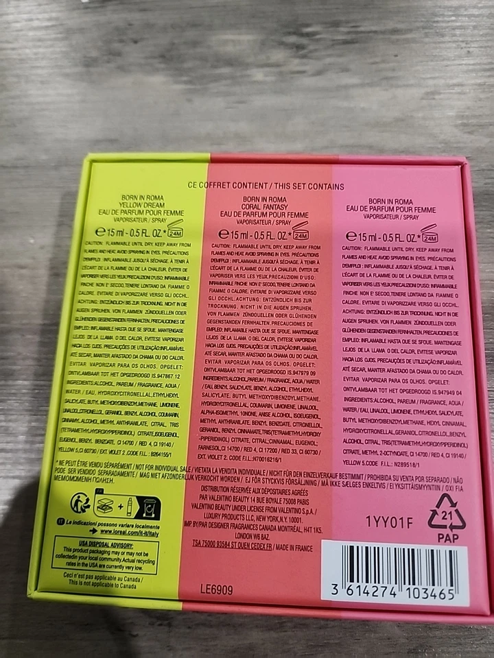 Valentino Damas Mini Set Donna Born In Roma Set Regalo Fragancias Foto 3 de 4