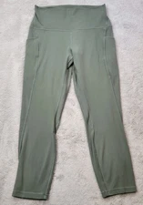 Lululemon Align High Rise Crop Pants Womens 8 Green 23" Athletic Yoga Athleisure