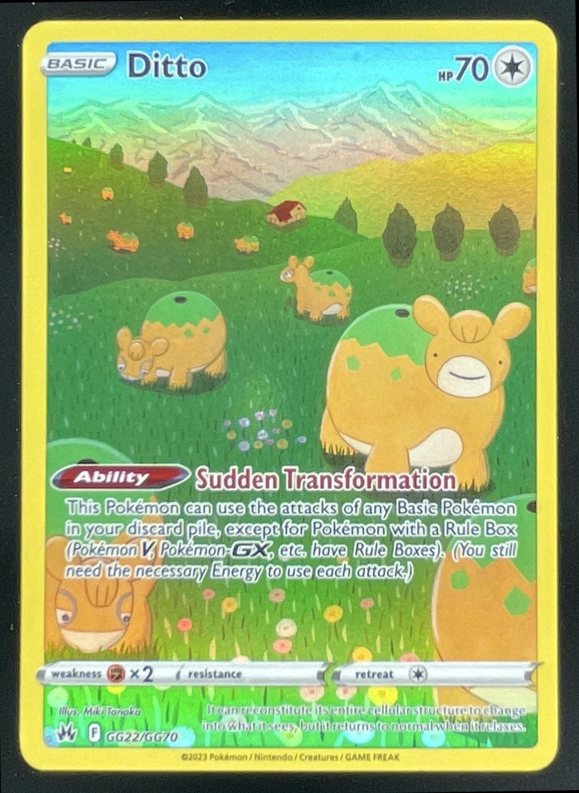 2023 Pokemon Sword & Shield Crown Zenith Galarian Gallery #GG22/GG70 Ditto