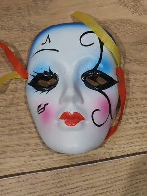 Salco feine Keramik 4'' venezianische Maskerade Karneval Maske Dekor dekorativ 1 GC