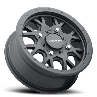 4-New 15'' Vision ATV GV8 Invader Wheels 15x6 4x156 38 Satin Black Rims 131.1