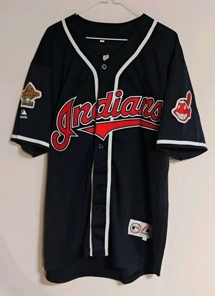 Cleveland Indians 1995 World Series Jim Thome Jersey Size XL Blue