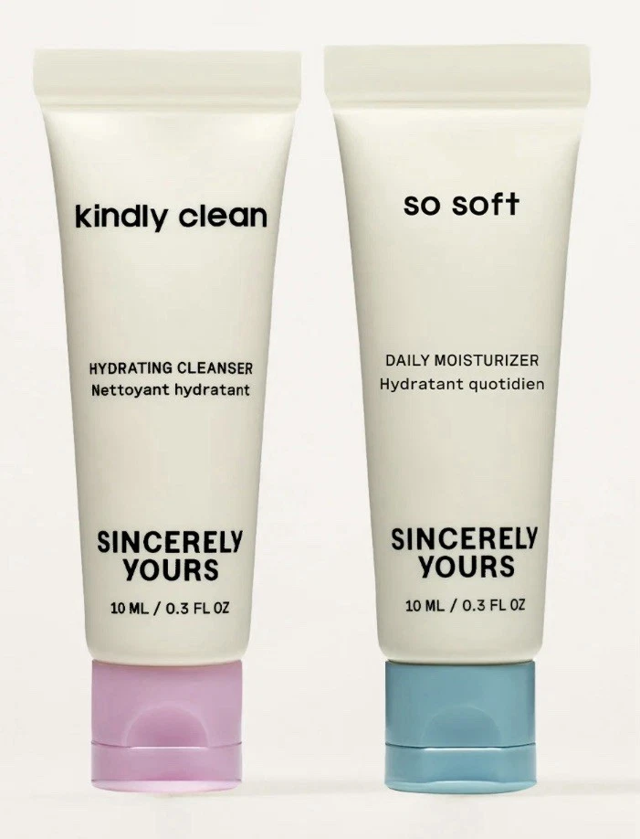 Sincerely Yours Travel Size Cleanser And Moisturiser 2x 10ml - USA exclusive