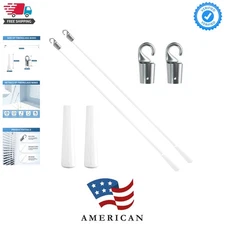 2 Pcs Blind Wand, Vertical Blinds Replacement Parts with Hook and Grip, White...