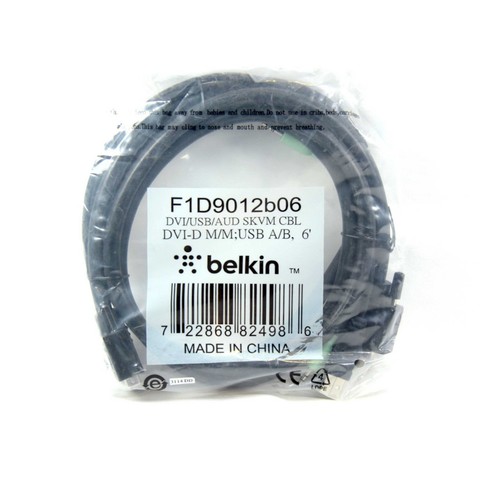 Belkin KVM Cable Set Secure DVI/USB/Audio to DVI/USB-Type B/Audio New F1D9012B06 - 第 2/2 張圖片