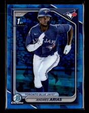 2024 Bowman Chrome Sapphire #BCP-236 Andres Arias Prospects Toronto Blue Jays