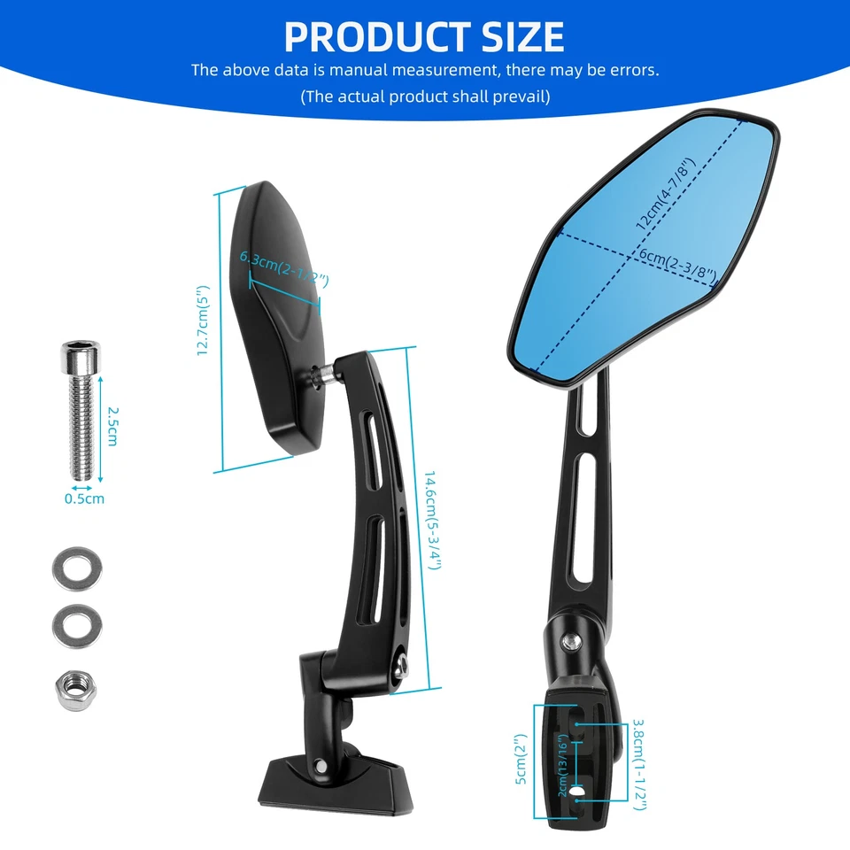 2x Espejos retrovisores de carreras de motocicletas para Suzuki TL 1000 R/TL 1000 S (todos los años) Foto 2 de 4