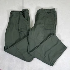 2pr 5.11 Tactical Men's Cargo TDU Pants Ripstop 74003 X-Large 39.5-43 Short Grn