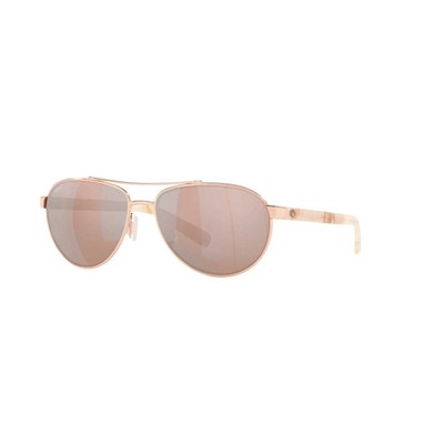 Costa Sunglasses Fernandina - Rose Gold Frame w Copper Silver Mirror Lens
