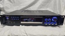 Pyle P2001AT 2000 W Hybrid Amplifier AM FM Tuner Dual Mic Input