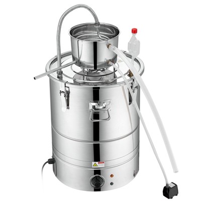 Food-Safe Alcohol Distillation Unit 15 Gal with Precision Components Silver