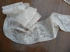vintage antique lace with flower decorations 7.5cm x 1.43m