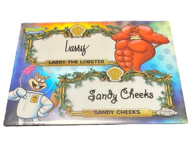 Topps Chrome SpongeBob 2025 Dual VIP - Larry the Lobster and Sandy Cheeks
