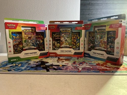 Pokémon TCG: First Partner Illustration Collection x3 - Series 1, 2, and 3