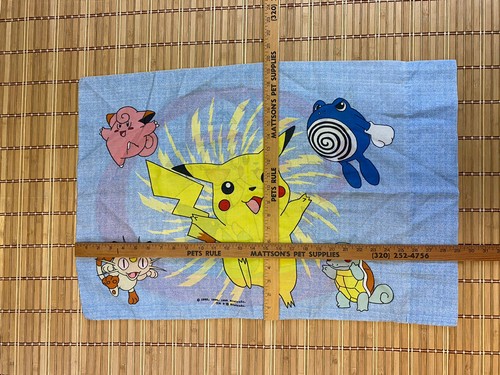 VINTAGE 1995 1996 1998 NINTENDO POKEMON DOUBLE SIDED PILLOW CASE - Picture 4 of 4