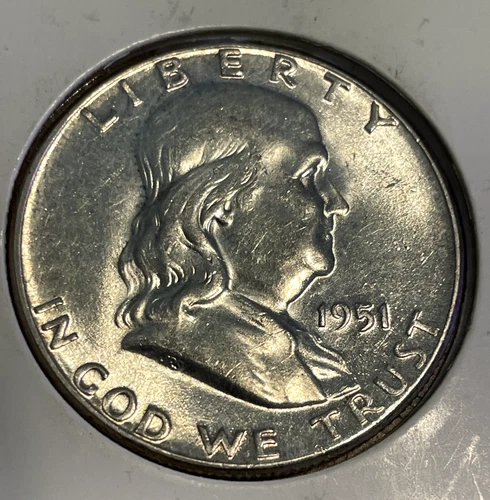 1951 BU UNCIRCULATED UNC  SILVER FRANKLIN HALF DOLLAR BRILLIANT LUSTER