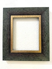 8x10 Picture Frame photo art Canvas real wood Contemporary Green And Gold Rustic
