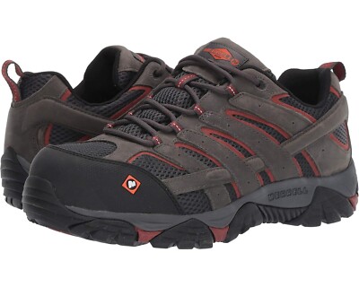 Merrell Work Z17106 Mens Pewter Moab Vertex Vent Comp Toe Work Shoes Size 10.5 M