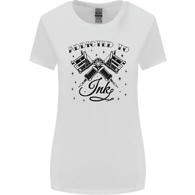 Addicted To Tinte Tattoo Künstler Damen Breiter Schnitt Maglietta