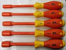 IDEAL Electrical 35-9336 - 9331 5pc. SAE Insulated Nut Driver Set Germany