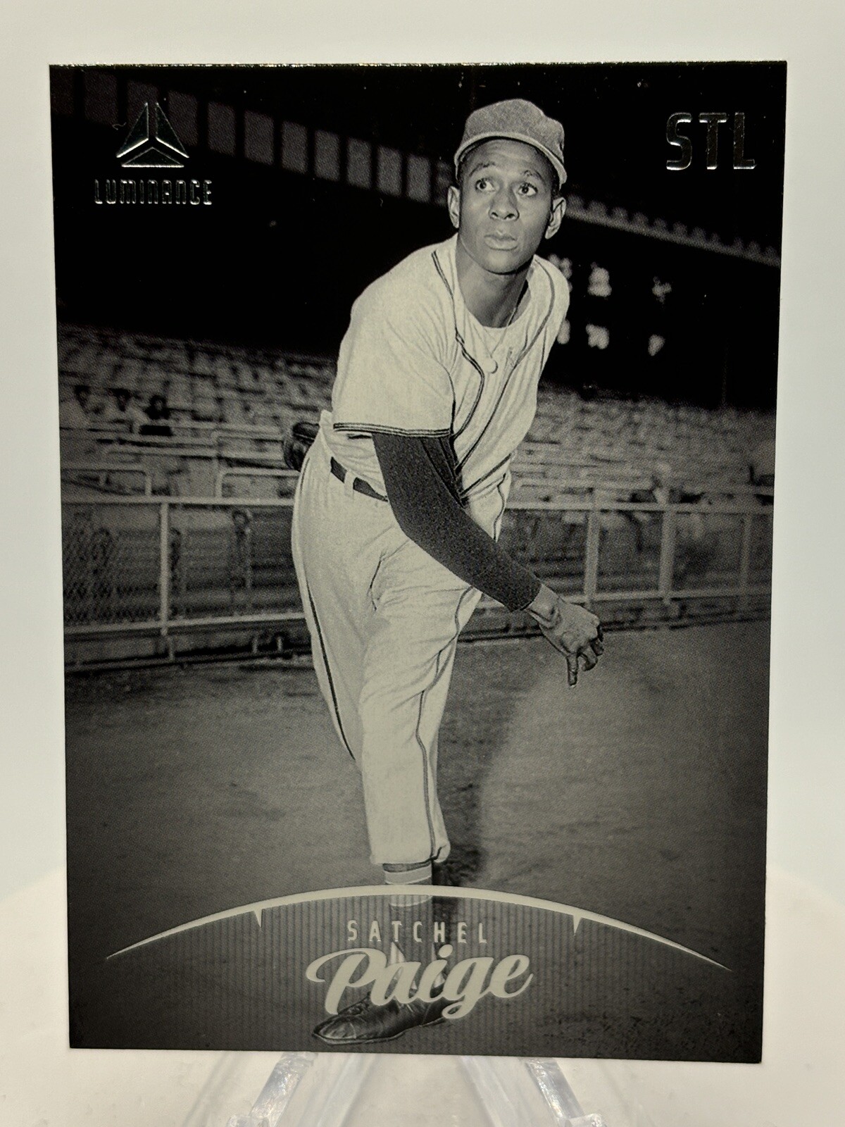 Satchel Paige #2 Baseball Cards 2023 Panini Chronicles Luminance trading card — raw and PSA graded price guide