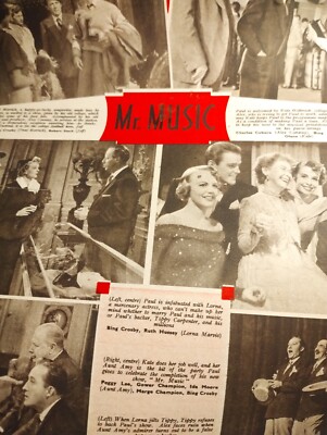 Sk53 Ephemera 1950s Film Article Mr Music Bing Crosby Nancy Olson