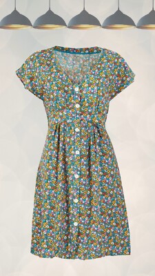 Ex Frugi Damen Kate Umstands- und Still-Teekleid in Camper Wild Floral