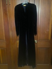 Vtg Black Velvet Opera Coat