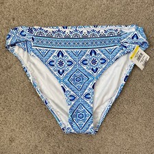 La Blanca Mediterranean Breeze Side Cross Hipster Bikini Bottom Blue 12