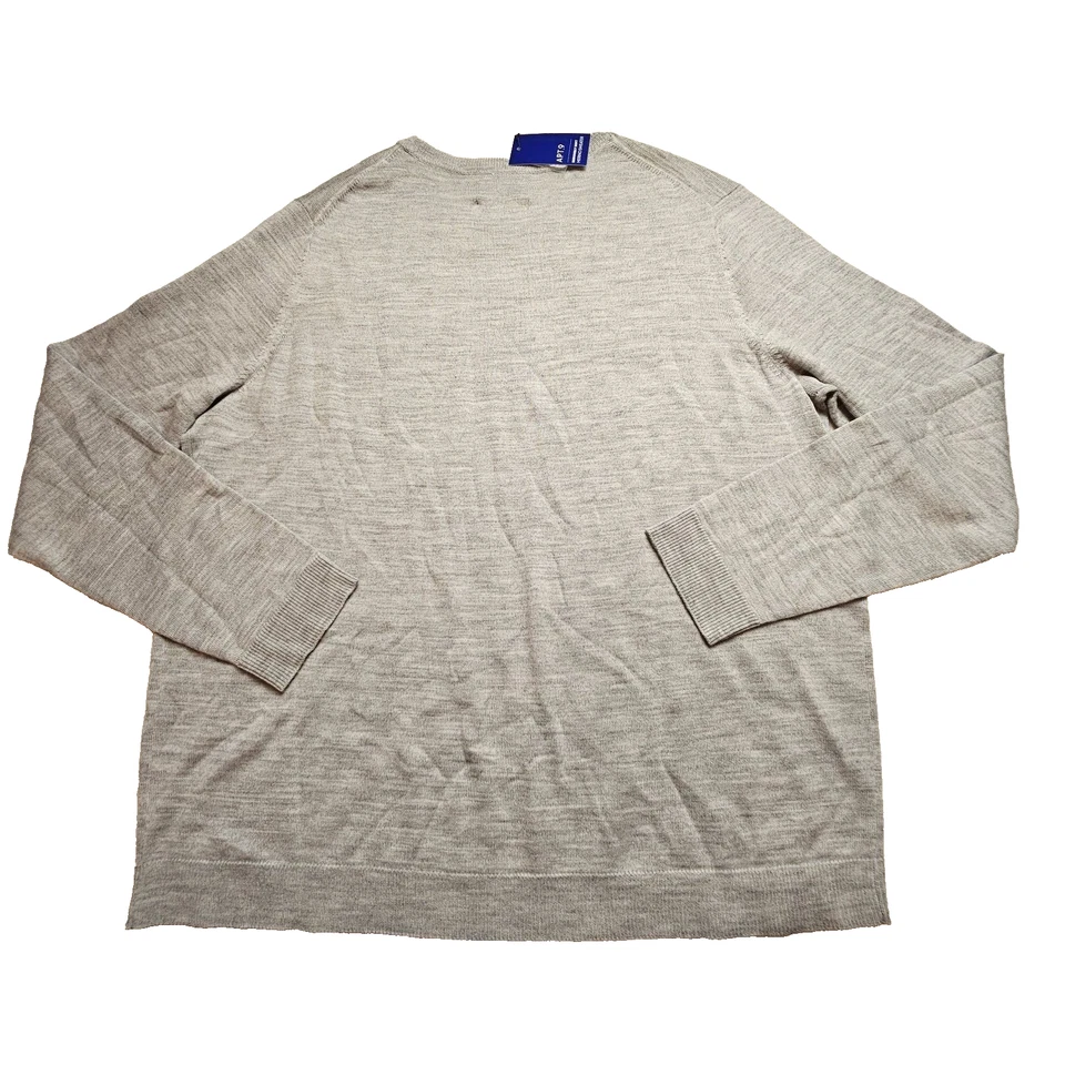 New Apt.9 Sweater Mens XL Acrylic Merino Wool Blend Gray Seriously Soft Pullover - Image 2 of 4