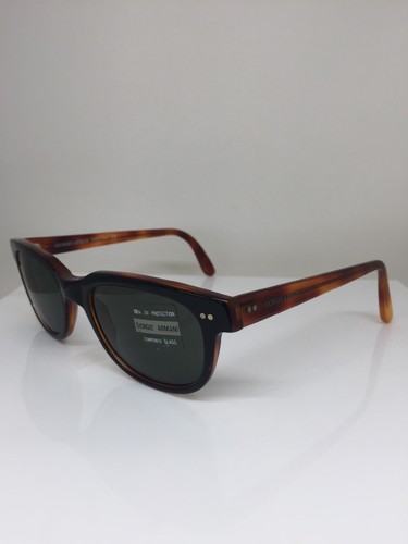 Vintage Giorgio Armani 376 Sunglasses GA 376-S C. 227 Shiny Black w/ Brown 50mm - Picture 2 of 12