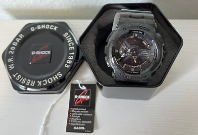 Casio Men's Watch G-Shock Grey Resin Strap Anti-Magnetic Ana-Digital GA100-1A1