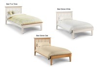 Julian Bowen Salerno Oak,Ivory & Oak, Ivory Wooden Bed Single 4FT6 Double King