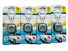 4 febreze car bora bora waters air freshener vent clip 0.06oz ea