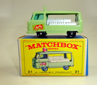 Matchbox RW 21C Milk Float ''Kuh'' schwarze Räder 36iger Profil top in ''E2'' Box