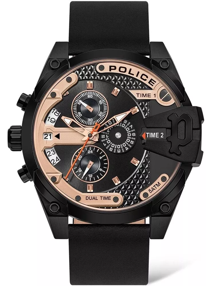 Police chronograph dual time top