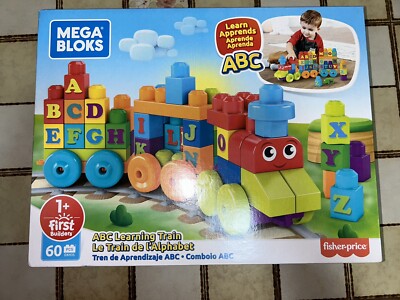 Mega Bloks DXH35 ABC Alphabet Zug mit 60 Teilen, Alter 1+ Jahre
