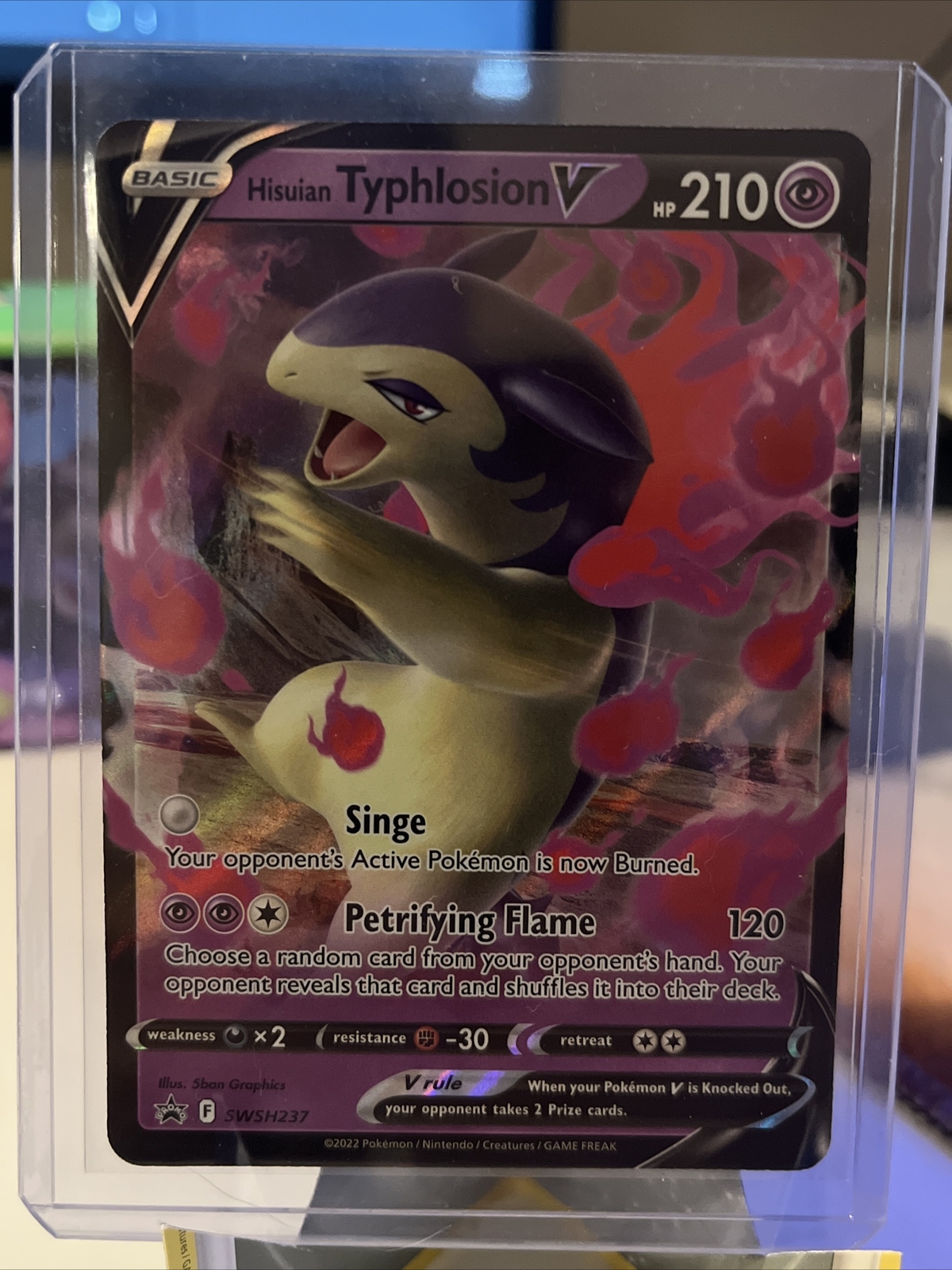 Pokémon TCG Hisuian Typhlosion V SWSH Black Star Promos SWSH237 Holo Promo NM
