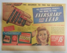 Eversharp Red Top Lead Ad: Here's The Answer to The $64 Question ! from 1940's
