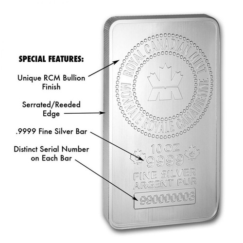10 oz EBAY Royal Canadian Mint RCM .9999 - Silver Bar LOW Serial Number eb001547 - Picture 8 of 10