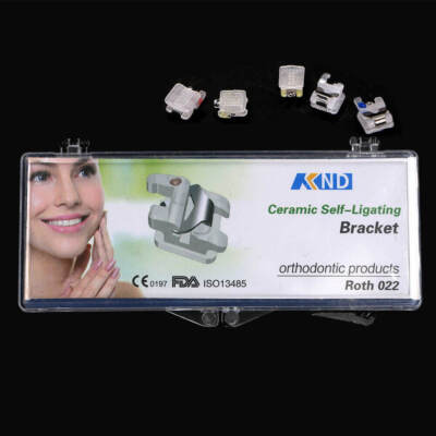 ORMAER Dental Orthodontic Self-ligating Ceramic Bracket Brace Roth 022 345Hooks