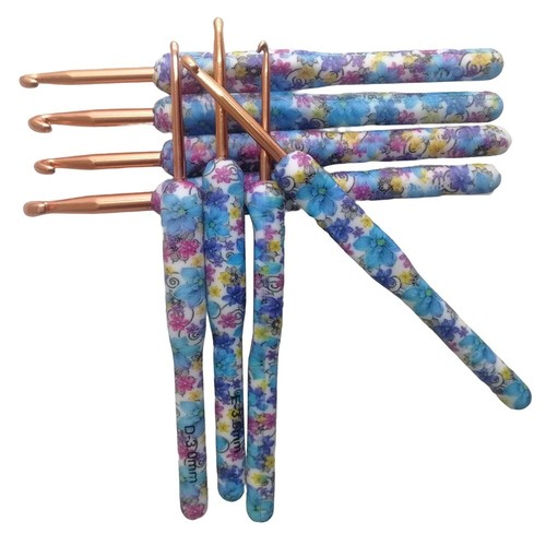 8pcs Soft Pottery Crochet Hooks Knitting Needles 2.5mm-6mm Crochet Hook Knit - Picture 6 of 8
