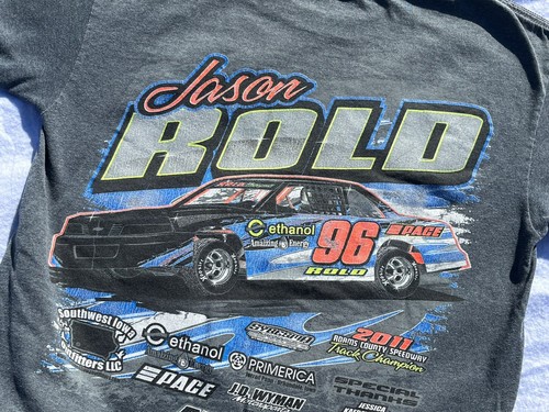 Jason Rold 96 Avoca Iowa 2011 Car Racing Black T-shirt Youth Large - Picture 8 of 11