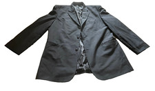 Mens Wool Blend Suit Jacket 50 Wool Essential DIY Separates Black Size 117R