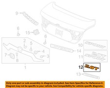 Honda Oem 18-22 Accord Trunk Lid Exterior Trim-nameplate 75731tvaa01