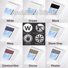 BLACKOUT SKYLIGHT  BLINDS COMPATIBLE  FITS  VELUX ROOF WINDOWS WITH WHITE FRAMES