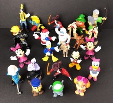 25 Disney Cake Toppers Toy Figure Lot Mickey Goofy Rudolf Bumble PVC  More Lot